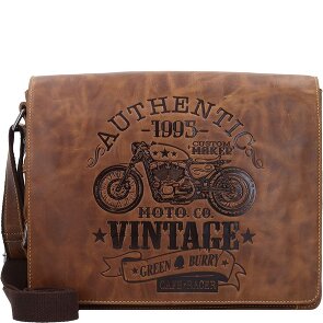 Greenburry Vintage Café Racer Messenger Leer 33 cm
