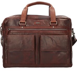 Spikes & Sparrow Aktetas leer 41 cm laptop compartiment