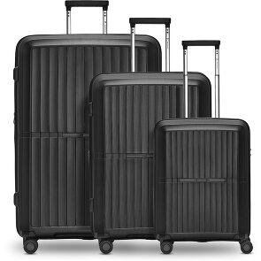 Pactastic Collectie 01 4-wiel kofferset, 3-delig, met rekbare vouw