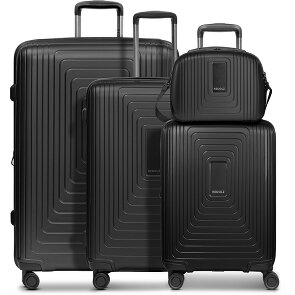 Redolz Essentials 14 4-wiel kofferset + beautycase 4 stuks met stretchvouw Redolz Essentials 14 4-wiel kofferset + beautycase 4 stuks met stretchvouw