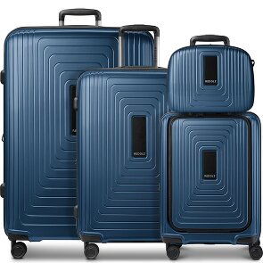 Redolz Essentials14 4-wiel kofferset Beautycase 4st met uitklapbaar laptopvak