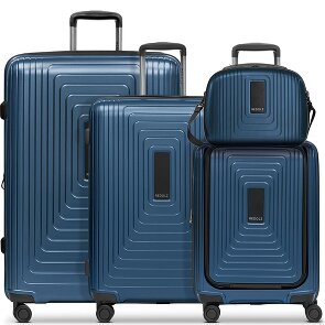 Redolz Essentials14 4-wiel kofferset Beautycase 4st met uitklapbaar laptopvak