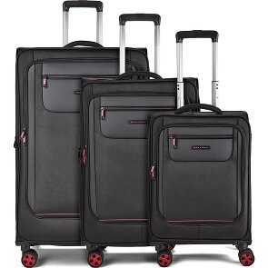 Worldpack Oxford 4 wielen Kofferset 3-delig met uitbreidingsplooi
