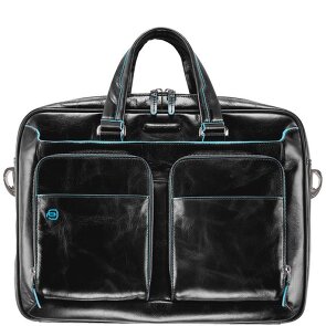 Piquadro Blauwe Square Briefcase III Leder 39 cm Laptopcompartiment Piquadro Blauwe Square Briefcase III Leder 39 cm Laptopcompartiment