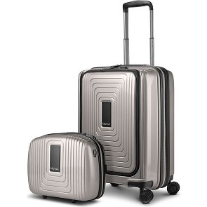 Redolz Essentials 14 kofferset 2 stuks cabine trolley met stretch vouw + beautycase