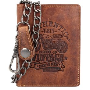 Greenburry Vintage Café Racer Portemonnee RFID Leer 9,5 cm