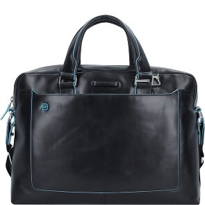 Piquadro Blauwe Square Briefcase III Leder 40 cm Laptopcompartiment