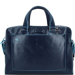 Piquadro Blauwe Square Briefcase III Leder 40 cm Laptopcompartiment