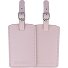  Global reis accessoires bagagelabel set van 2 10 cm variant pale rose pink