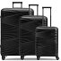  Collection 02 THE THREE SET 4 wielen Kofferset 3-delig variant black metallic