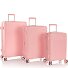  Pastel 4 wielen Kofferset 3-delig met uitbreidingsplooi variant blush