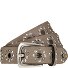  Studded belt Leder variant taupe | 100 cm
