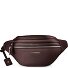  Bologna leer Fanny pack met dubbele rits, crossbody, leer, 25 cm variant burgundy
