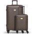  Palermo 4 wielen Kofferset 2-delig variant dark brown