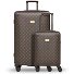 Palermo 4 wielen Kofferset 2-delig variant dark brown