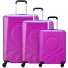  x United Colors of Benetton Fabrica 4-wiel kofferset 3-delig. variant purple