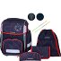 Ergolite Schooltas set 8-delig variant black red Ergolite Schooltas set 8-delig variant black red