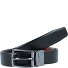  Omkeerbare riem leer variant black-cognac | 115 cm