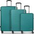  Dallas 3.0 4-wiel kofferset 3-delig met stretch plooi variant turquoise