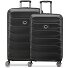  Meteor 4 wielen Kofferset 2-delig met uitbreidingsplooi variant deep black