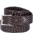  Zakelijke Gevlochten Leren Riem variant ebony | 90 cm