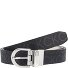 Riem leer variant mono-black | 100 cm  Riem leer variant mono-black | 100 cm