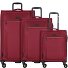 Travel Line 9704 4 wielen Kofferset 3-delig met uitbreidingsplooi variant dark red Travel Line 9704 4 wielen Kofferset 3-delig met uitbreidingsplooi variant dark red
