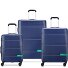  x United Colors of Benetton Now Hardside 4-wiel kofferset 3-delig met stretch vouw variant navy