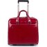  Blauwe vierkante 2-wiel Business Trolley Leer 36 cm Laptopcompartiment variant red