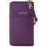  Bologna Leren Zip-Around Portemonnee Mobiel Telefoonhoesje Leer 19 cm variant purple