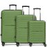 Shine 4 wielen Kofferset 3-delig met uitbreidingsplooi variant olive Shine 4 wielen Kofferset 3-delig met uitbreidingsplooi variant olive