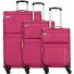  Travel Line 6704 4 wielen Kofferset 3-delig variant pink