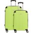  Lugano 4 wielen Kofferset 2-delig variant schwarz-lime