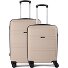  5739 4 wielen Kofferset 2-delig variant beige