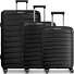  London 4 wielen Kofferset 3-delig met uitbreidingsplooi variant black