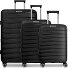  London 4 wielen Kofferset 3-delig met uitbreidingsplooi variant black