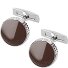  Paris Manchetknopen Messing 1,8 cm variant chrome lack braun poliert