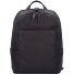  Zwart Vierkante Rugzak Leder 39 cm Laptopcompartiment variant dunkelbraun