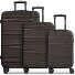  Essentials 16 3-SET 4 wielen Kofferset 3-delig variant coffee