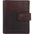  Portemonnee RFID Leer 8 cm variant darkbrown