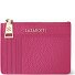  Bologna Leren sleutelhanger Kaarthouder leer 11,5 cm met air tag compartiment variant hot pink