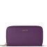  Bologna Leer XL Dubbele Zip-Around Portemonnee RFID Leer 20 cm variant purple