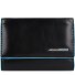  Blauwe Vierkante Portemonnee RFID Leer 12 cm variant black