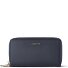  Bologna Leer XL Dubbele Zip-Around Portemonnee RFID Leer 20 cm variant navy