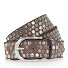  Studded riem leer variant hellbraun | 90 cm