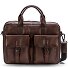  Memphis Koffer Leer 39 cm Laptop compartiment variant dark brown