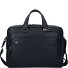  Zwarte vierkante aktetas Leer 40 cm Laptopcompartiment variant nero