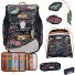 Alpha Safety Light Schooltas set 5-delig variant Flames Alpha Safety Light Schooltas set 5-delig variant Flames