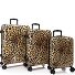  Elite Fashion 4 wielen Kofferset 3-delig met uitbreidingsplooi variant brown leopard