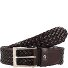  Zakelijke Gevlochten Leren Riem variant ebony | 100 cm